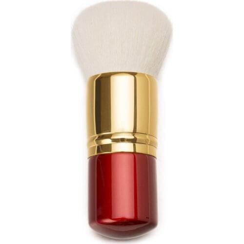 High Class Natural Goat Hair Dense Bristle Powder Brush Domed Shape Air Kabuki Makeup Brush with Bag