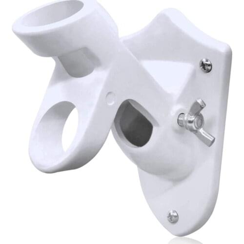 1PC Double Hole Flag Bracket Holder Metal Flagpole Fixing Frame Advertising Flagpole Seat Supplies