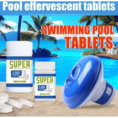 50pcs Swimming Pool Chlorine Cleaning Tablets Multifunctional Cleaner Swimming Pool Clarifier chemistry For Pools Against Algae