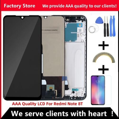 6.3" AAA Quality LCD For XIAOMI Redmi Note 8T LCD With Frame Display FHD Screen For Redmi Note 8T Display LCD Screen 10-Touch