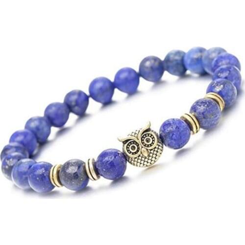 8mm black multicolor nature Agate Onyx Chakra Healing Reiki Buddha Yoga Bracelet elastic adjustable Volcanic Stone Bangles fr34