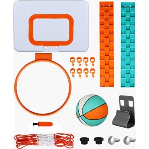 Indoor Basketball Toy Household Non-Punchable Indoor Hanging Basketball Hoop Mini Basketball Hoop Toy for Indoor Sports