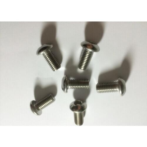 Free Shipping 100pcs/Lot Metric M4x6mm Stainless Steel Button Head Hex Socket Cap Screws Bolts