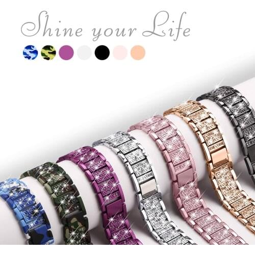 Diamone for apple watch band 38mm 42mm iwatchband serice 6 5 4 stainless steel bracelet strap for apple watch 3 strap 44mm 40mm