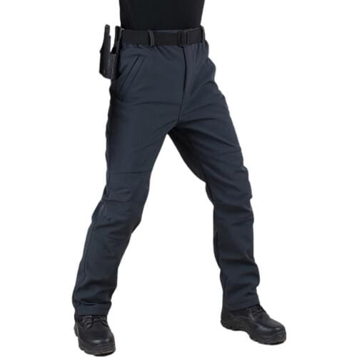 Fashion Men Casual Zipper Pockets Thick Warm Long Trousers Outdoor Hiking Cargo Workwear Pants Trousers Sports Running Pants