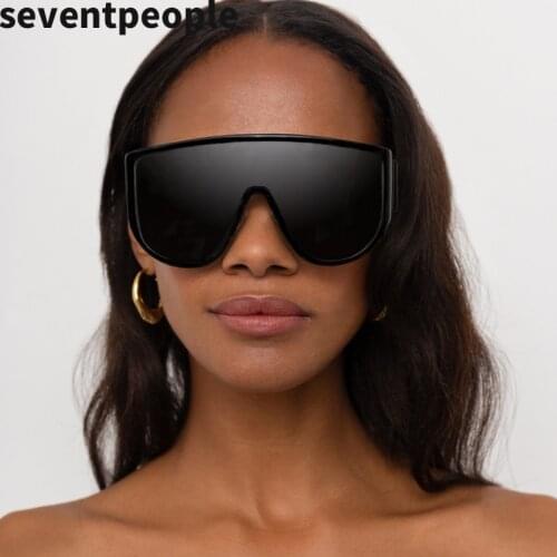 One-Piece Big Square Sun Glasses Women 2020 Luxury Brand Designer Oversized Sunglasses For Men Fashion Gafas De Sol Para Mujer