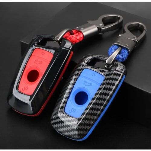 Car Key Case Cover For BMW 1 2 3 4 5 6 7 Series X1 X3 X4 X5 X6 F30 F34 F10 F07 F20 G30 F15 F16 With keychain 1Set