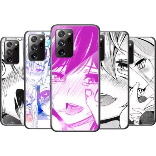 Tempered Glass Cover Cartoon Girl Facing For Samsung Galaxy M51 M31 M21 A70 A50 A40 A30 A20 A10 Shockproof Shell Phone Case