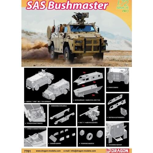 DRAGON 7701 1/72 British SAS "Big Viper" Protecting Motor Vehicles model kit