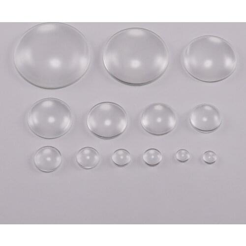 5-50PCS Diameter 6/8/10/12/14/16/18/20/25/30/35mm Round Flat Back Clear Glass Gasket For DIY Jewelry Making Pendant Earrings