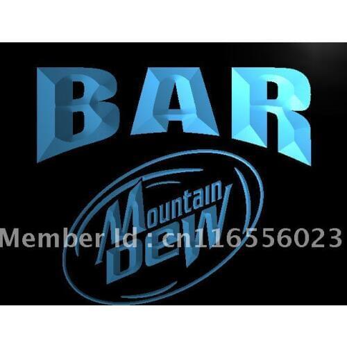 LA699- BAR Mountain Dew LED Neon Light Sign home decor crafts