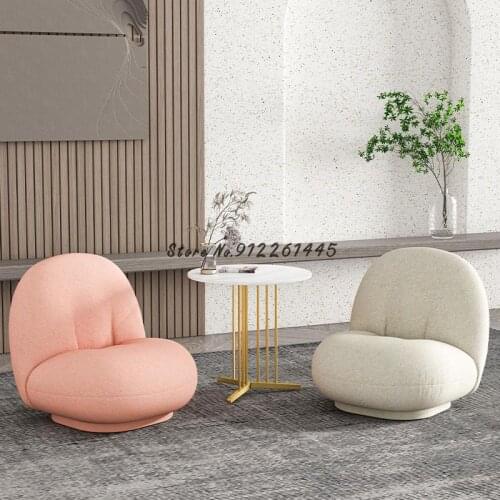 Lazy Sofa Chair Tatami Single Lamb Velvet Creative Nordic Net Red Bedroom Balcony Leisure Small Sofa Chair