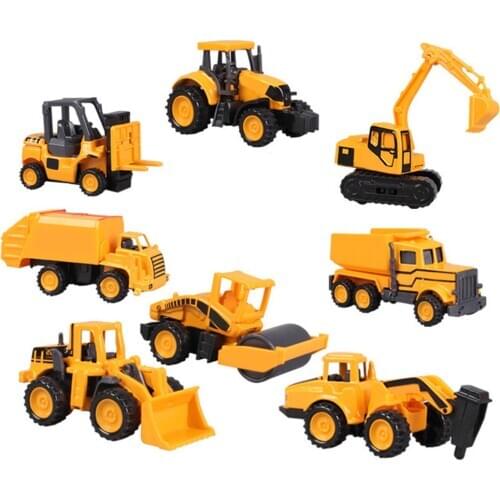 Mini Alloy Engineering Car Tractor Toy Dump Truck Excavator Bulldozer Model Vehicle Educational Toys For Kids Boys Children