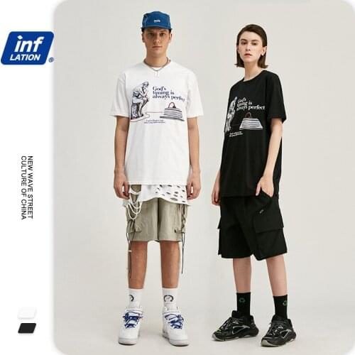 Fashion Gods Timings Always Perfect, The Thinker Printed Middle Sleeve T-Shirt High Street Trend Cotton Unisex T Shirt NO45