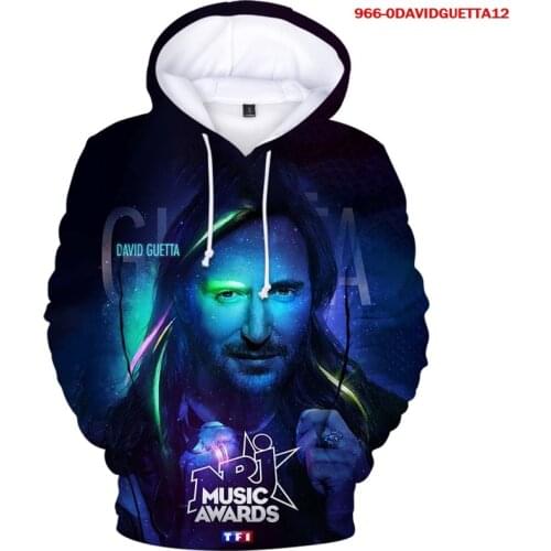 2020 3d Hoodies DAVID GUETTA Print Hoodies for Teen Men Women Winter Warm Hoodie Fashion Long Sleeve DAVID GUETTA Sweatshirt Men