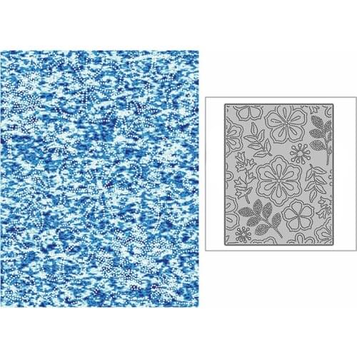 New Spotted Field of Blooms Background Plate Craft Embossing Mold 2021 Metal Cutting Dies for DIY Scrapbooking Album Card Making