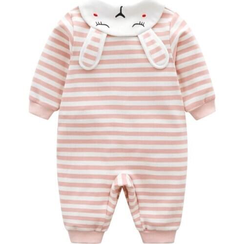 Newborn Baby Girl Clothes 0 3 Months cute Doll collar Stripe Romper 2020 Spring Cotton Jumpsuit 0 3 6 Months Baby Girl Clothing