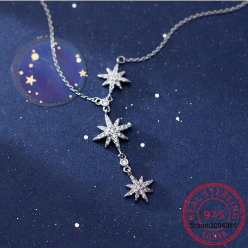 Genuine 100% 925 Sterling Silver Dazzling Snowflake CZ Pendant Short Clavicle Necklace For Women Wedding Jewelry DS2171