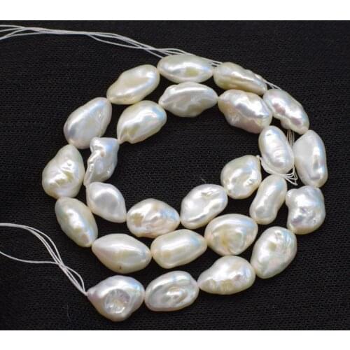 Freshwater pearl white reborn keshi baroque loose beads for making jewelry necklace 14inch FPPJ wholesale