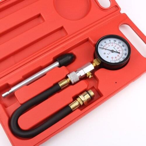 Professional Compression Test Gauge Kit Engine Cylinder Diagnostic Compression Tester Set Automotive Tool Gauge