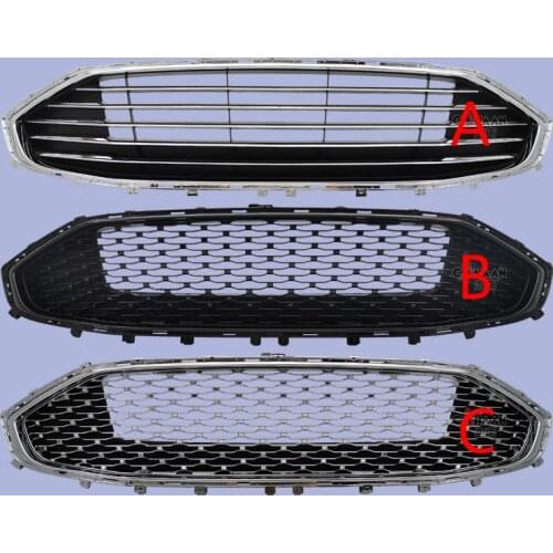 Honeycomb all black electroplating modified upper grille For 2018 2019 Ford Mondeo