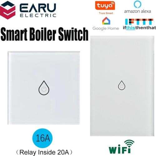 EU US WiFi Smart Timer Panel Wall Boiler Water Heater Wall Touch Switch Smart Life Tuya Voice Remote Control Alexa Google Home