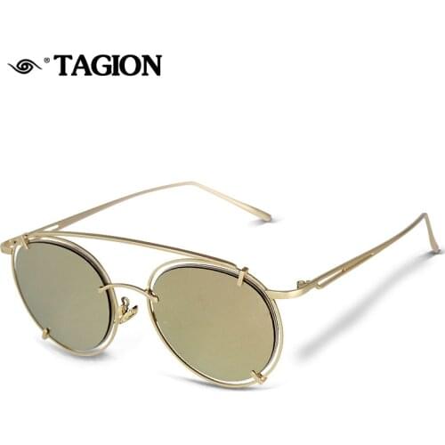 Женские солнцезащитные  круглые очки TAGION China At AliExpress