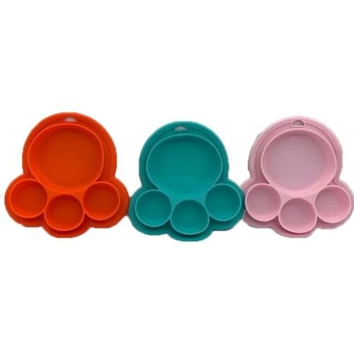 Infant And Plate Toddler Dinner Safe Non-Toxic And BPA-Free Children’s DishSilicone Suction Plate For Infant Colorful Divided