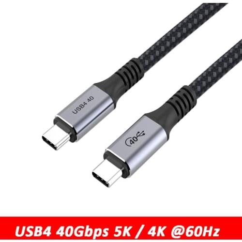 USB4 Thunderbolt 3 Cable 40Gbps 100W Thunderbolt 3 Dock Cable 5K/4K@60Hz 40G Thunderbolt 3 USB C PD 5A Fast Charging Data Wire