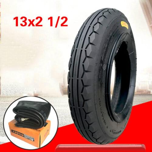 13x2 1/2 Inner and Outer Tyre 13 Inch Pneumatic Tire 13x2.5 Inflation Tyre for Tipper, Trolley and Mining Truck Accessories