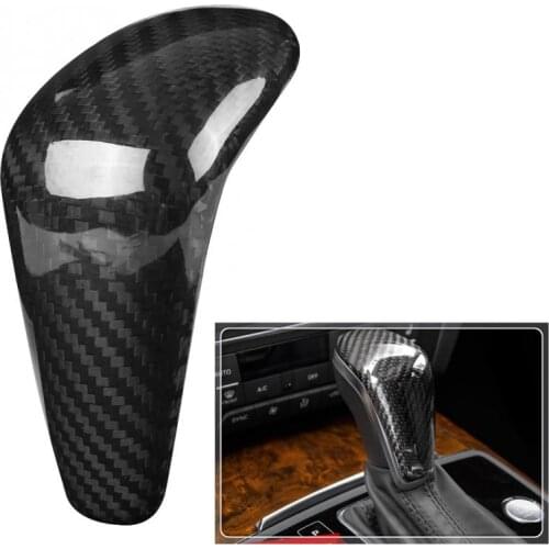Car Gear Shift Knob Cover Trim for Audi A6 2016 2017 2018/A7 2015 2016 2017 2018 Black Carbon Fiber Style Car Styling NEW