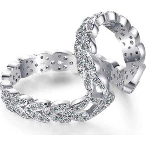 KOFSAC Fashion Gold Leafs Non-Piercing Ear Clip 925 Silver Earrings For Women Exquisite Zircon Fake Cartilage Ear Cuff Jewelry