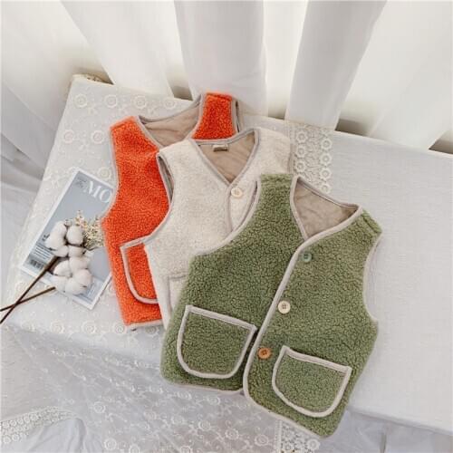 Baby Korean Version Baby And Childrens Clothing Vest 2020 Autumn Winter New Boy And Girl Childrens Warm Vest Waistcoat