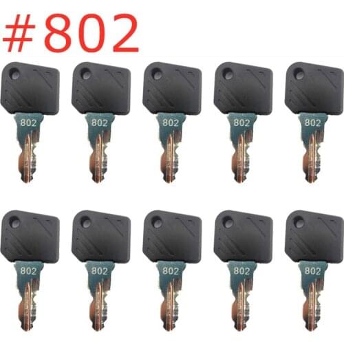 10pc Ignition Key 802 - Forklift Ant - Linde - E16 - L12 Key