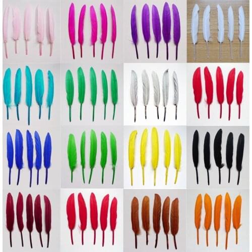 100Pcs Beautiful Natural Goose Feathers 4-6 Inch 10-15cm For DIY Crafts Wedding Party Home Headwear Earring Show Hat Decorations