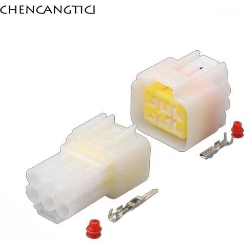 2 Sets 6 Pin Way Furukawa Waterproof Electrical Connector Automotive Cable Male Female Plug FW-C-6M-B FW-C-6F-B DJ7061Y-2.3-21