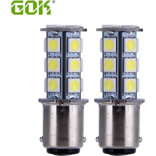 2pcs 1142 BA15D 18 SMD 5050 led 1157 1156 led Tail Turn Signal lamp White led car bulbs rear brake Lights Led Yacht Light 12V