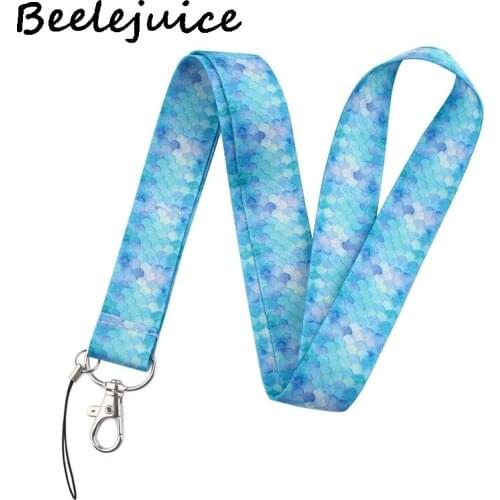 24pcs Fish Scale Classical Style Lanyard For keys The 90s Phone Working Badge Holder Neck Straps Phone Hang Ropes webbing ribbon