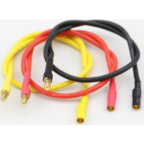 3pcs/lot 300mm 30cm 3.5mm Gold Bullet Banana RC Brushless Motor ESC Connectors Extension Cable Wire 16 awg