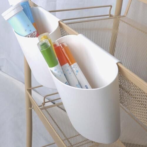 2021 New 4pcs Kitchen Trolley Hanging Basket Storage Bucket Tableware Sundries Debris Box