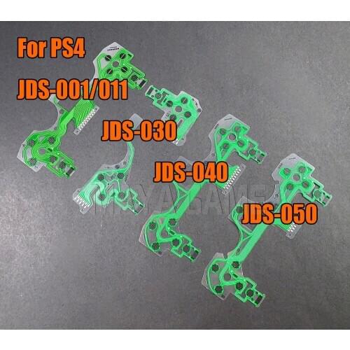400PCS JDS 001 030 040 050 Replacement Button Ribbon Circuit Board for PS4 Controller Green Conductive Film Keypad flex Cable