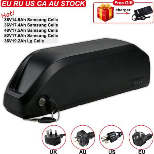 Bafang Electric Bicycle Battery 18650 Hailong Samsung Cell Lithium Battery 48V 36V 52V17.5Ah for 250W/750W/1000W BBS02B BBSHD