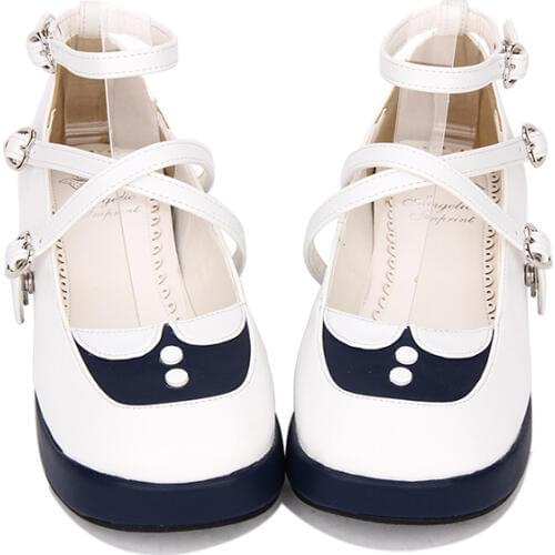 Angelic imprint Sweet High Heels Lolita Shoes New Fashion Wedge Heel princess shoes Size 35-44 8465