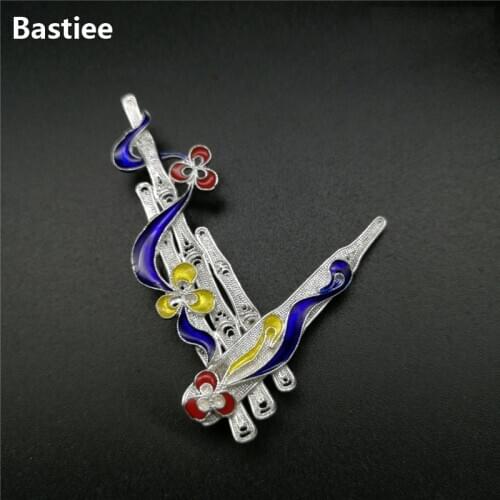 Bastiee Hmong 999 Sterling Silver Brooches For Women A Reed Pipe Wind Instrument Brooch Cloisonne Enamel Jewelry Luxury Gifts