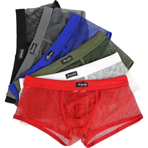 Underwear Male Mens Underwear Boxers Men Sexy Underwear Letter Printed Boxer Clothes Shorts Bulge Pouch Underpants Breathable