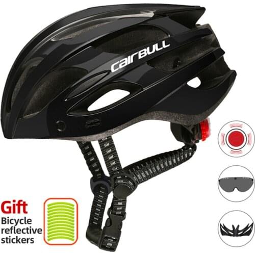 Cairbull Ultralight Mtb Helmet Road Bycicle With Taillight Gogglens Visor Lens Mountain Bike Safety Helmet Sport Casco Bicicleta