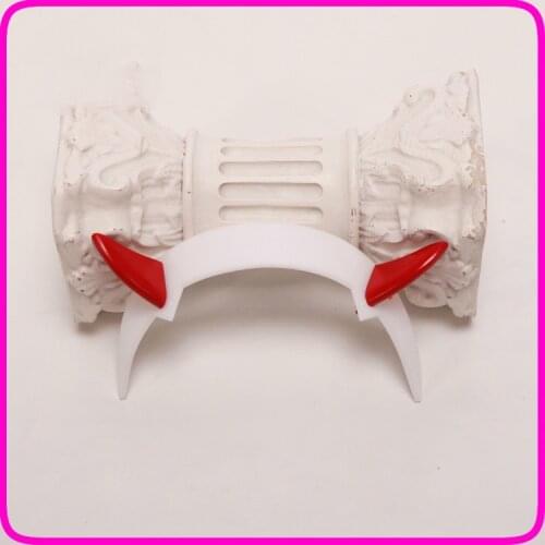 Darling in the Franxx Zero Two Code 002 Cosplay Headwear Headpiece Anime Hair Pin Hair Clip Halloween Costume Accessory