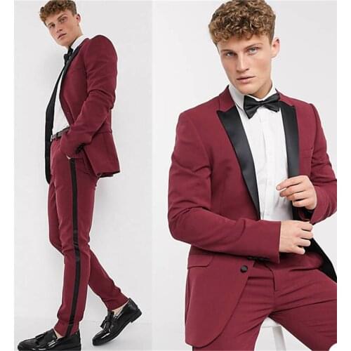 Classic Slim Fit Men Suits Business Tuxedos Costume Groom Smart Casual Party Prom Blazer 2 Pieces
