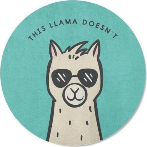 Mouse Pad Premium-Textured Mouse Mat Cool Alpaca Yellow Color Giraffe Office Table Non-Slip Rubber Base Round Gamer Mousepad Mat