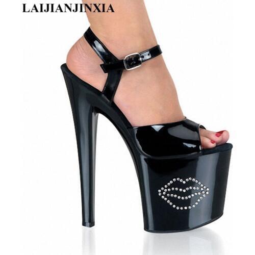LAIJIANJINXIA New Womens Platform Sandals Pole Dancing Shoes 8 Inch High Heels Shoes Nightclub Dance Shoes E-032